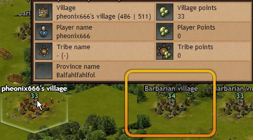 widok wioski na mapie