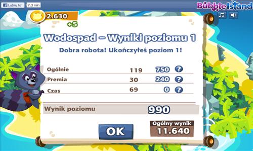 bubble island wyniki