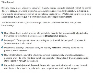 aktualizacja aion patch notes