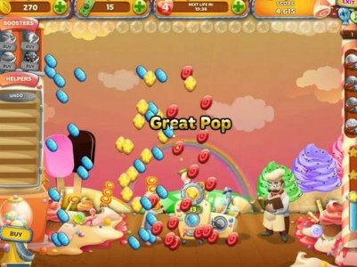 zbijając słodycze zdobywamy kolejne punkty