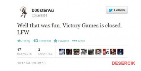 tweet victory games