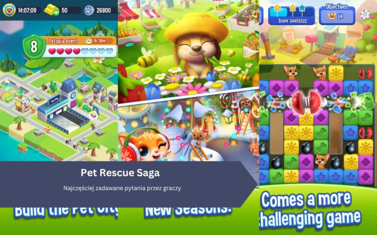 Pet Rescue Saga: Najczęściej zadawane pytania przez graczy