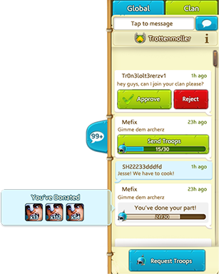 Wysyłanie i odbieranie wojsk z klanu