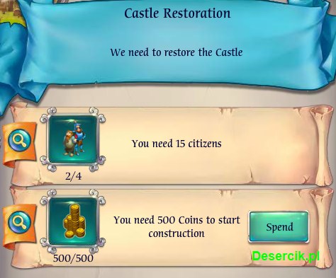 wymogi do rozbudowy zamku