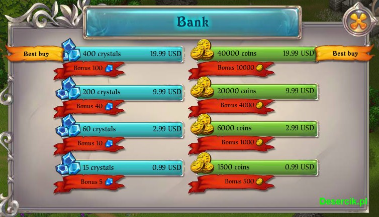 zakup monet i kryształ&oacute;w
