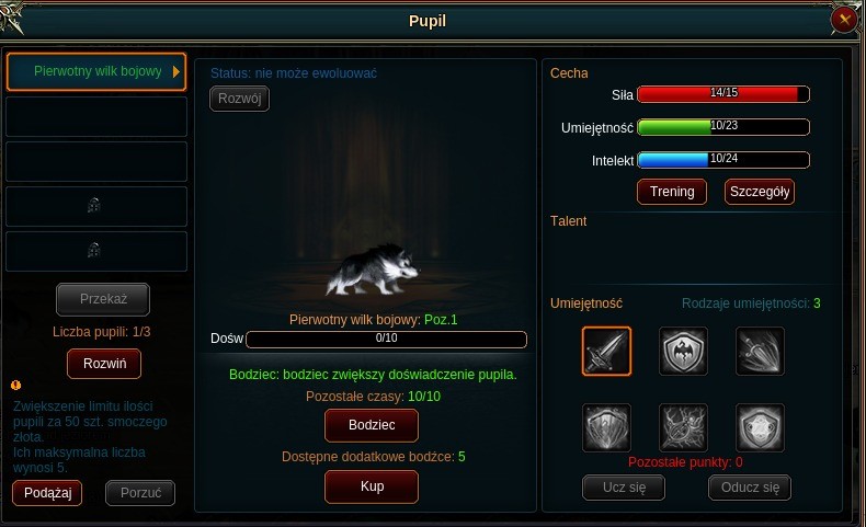 Podgląd ekranu naszego pupila