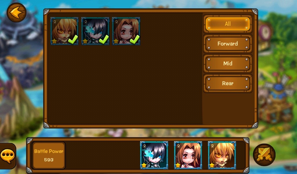 Wybór i ustawienie drużyny do walki Wybór i ustawienie drużyny do walki