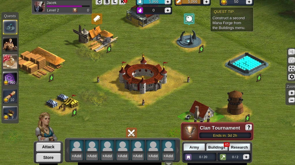 Widok wioski w grze Widok wioski w grze