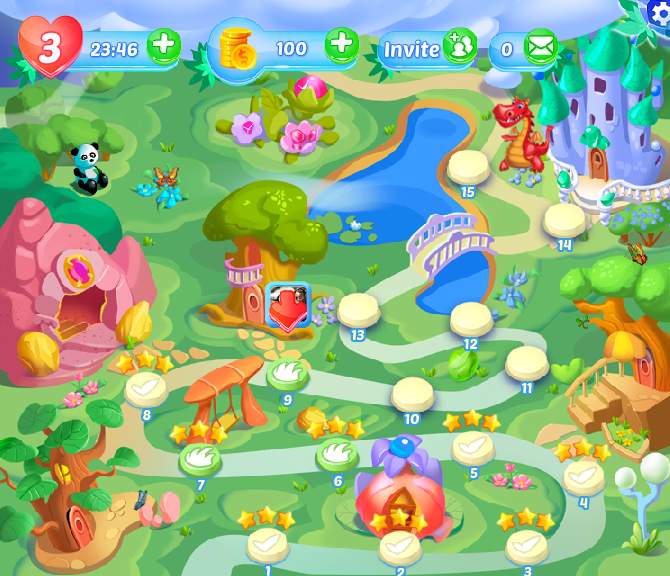 Aleja wr&oacute;żek z wszystkimi poziomami