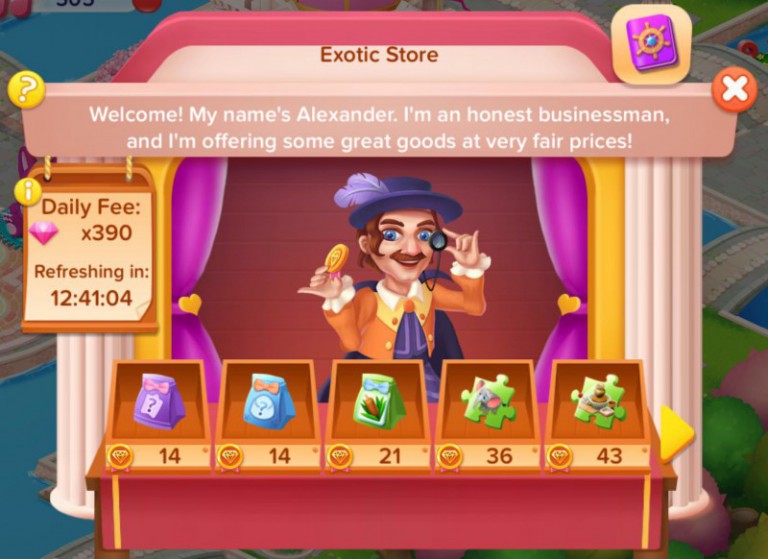 Półki i Przedmioty w Egzotycznym Sklepie w grze Wiejskie Życie: Nad morzem