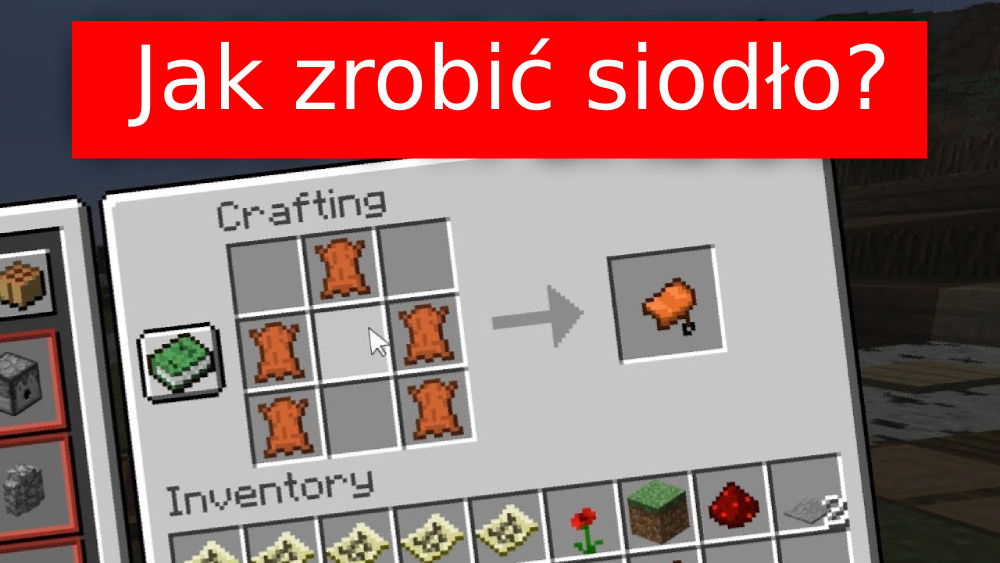 Jak zrobić siodło w Minecraft?