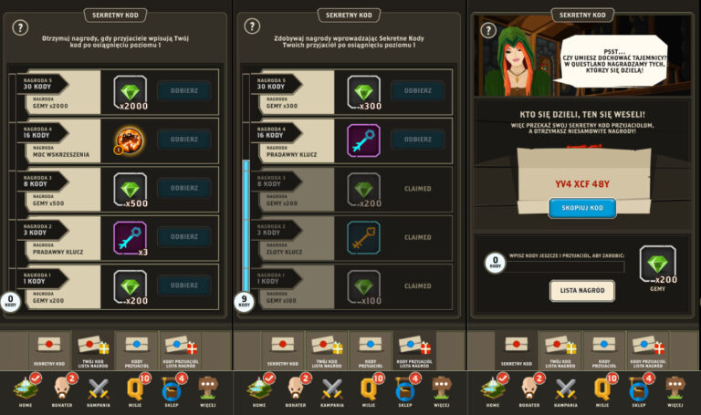 Lista sekretnych kodów do gry Questland: 50+ kodów