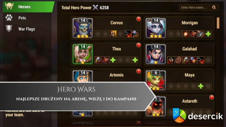 Hero Wars – najlepsze drużyny na arenę, wieżę i do kampanii