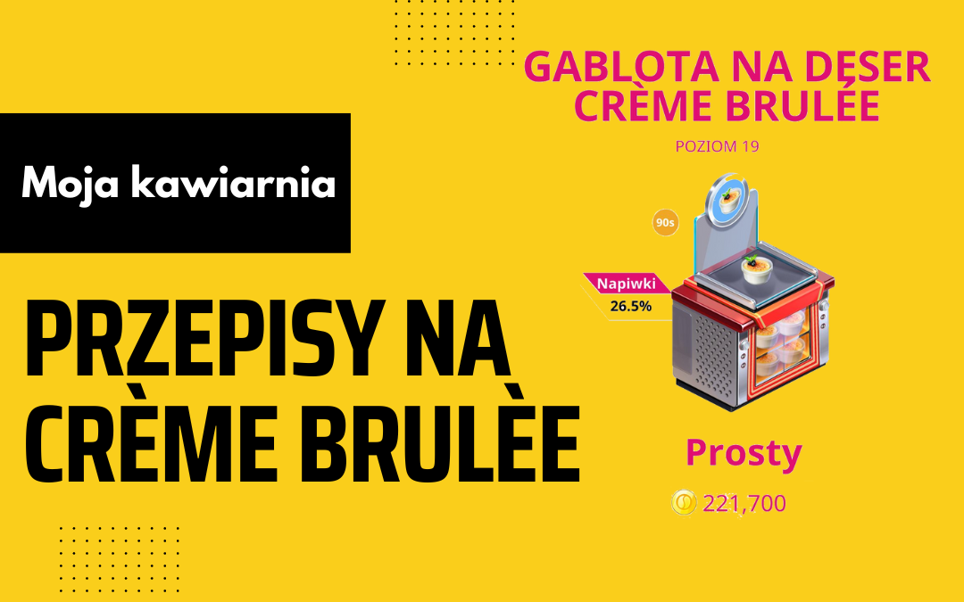 Moja Kawiarnia przepisy na Crème Brulèe – My Cafe lista przepisów Crème Brulèe