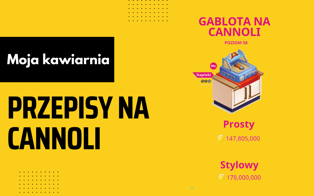 Moja Kawiarnia przepisy na Cannoli- My Cafe lista przepisów na Cannoli