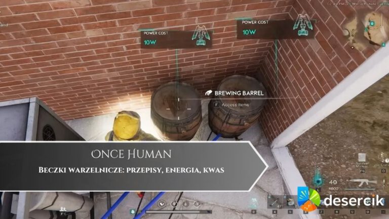 Once Human – Beczki warzelnicze: przepisy, energia, kwas