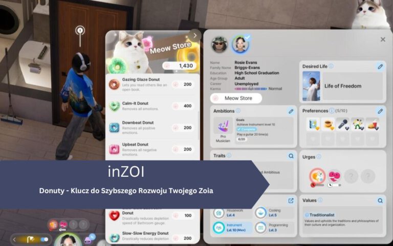 InZOI – donuty: jak zdobywać, efekty, używać