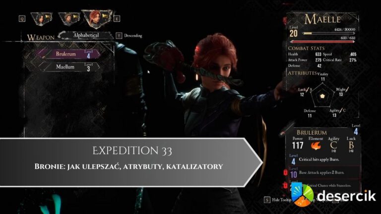 Expedition 33 – Bronie: jak ulepszać, atrybuty, katalizatory
