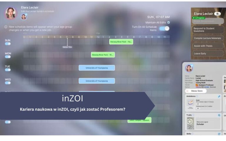 inZOI – kariera naukowa: jak zacząć, zostać profesorem
