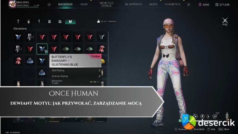 Once Human – dewiant Motyl: jak przywołać, zarządzanie mocą