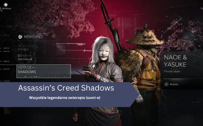 Wszystkie legendarne zwierzęta (sumi-e) w Assassin’s Creed Shadows