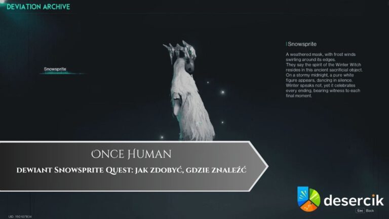 Once Human &ndash; dewiant Snowsprite Quest: jak zdobyć, gdzie znaleźć