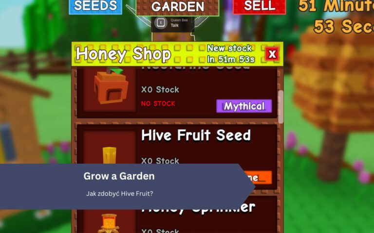Grow a Garden: Jak zdobyć Hive Fruit?