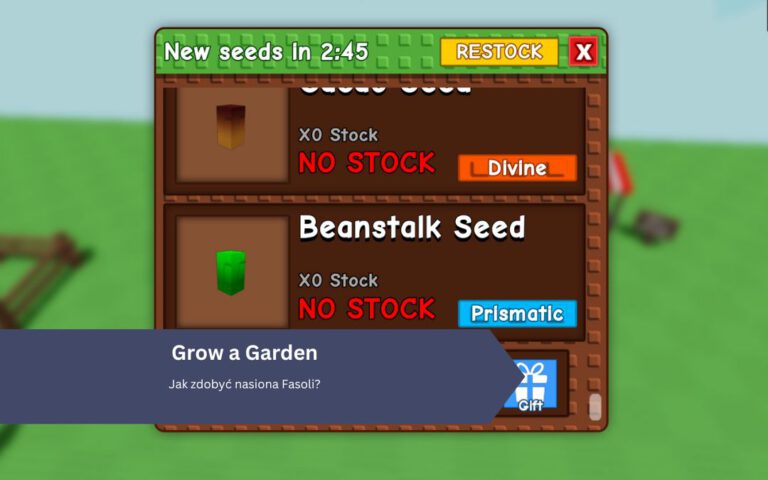 Grow a Garden: Jak zdobyć nasiona Fasoli?