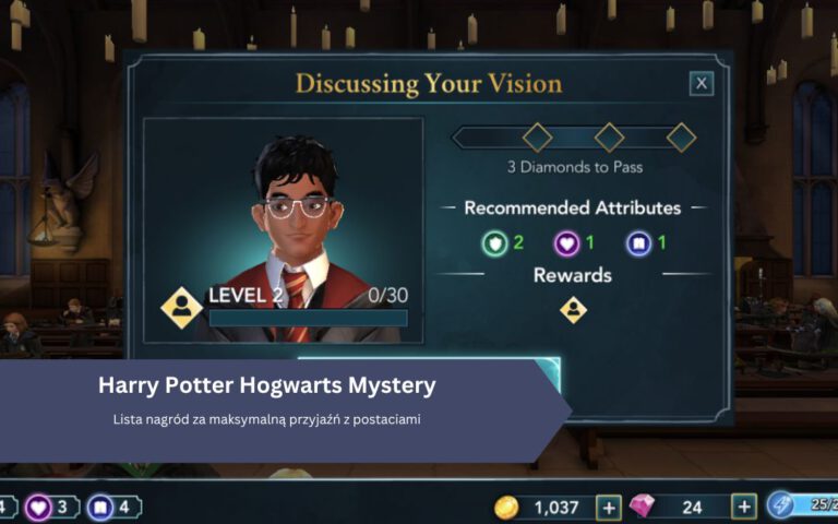 Harry Potter Hogwarts Mystery: Lista nagród za maksymalną przyjaźń z postaciami