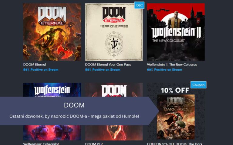 Ostatni dzwonek, by nadrobić DOOM-a – mega pakiet od Humble!