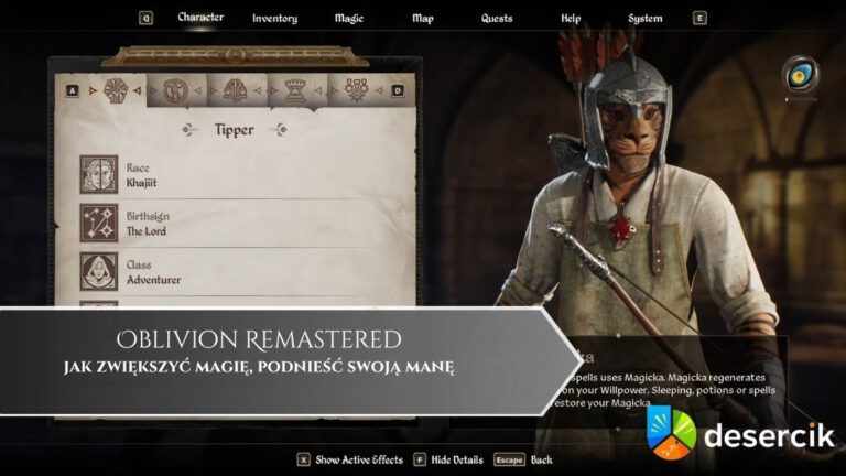 Oblivion Remastered – jak zwiększyć magię, podnieść swoją manę, Magicka