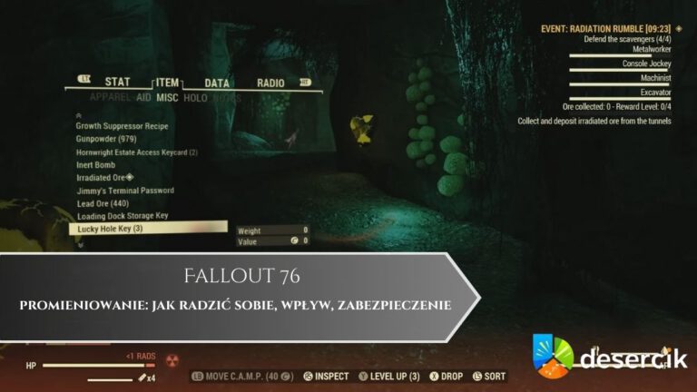 Fallout 76 – promieniowanie: jak radzić sobie, wpływ, zabezpieczenie