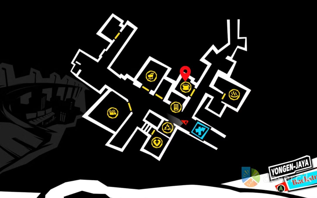 Lokalizacja Café LeBlanc - podążaj za czerwoną pinezką