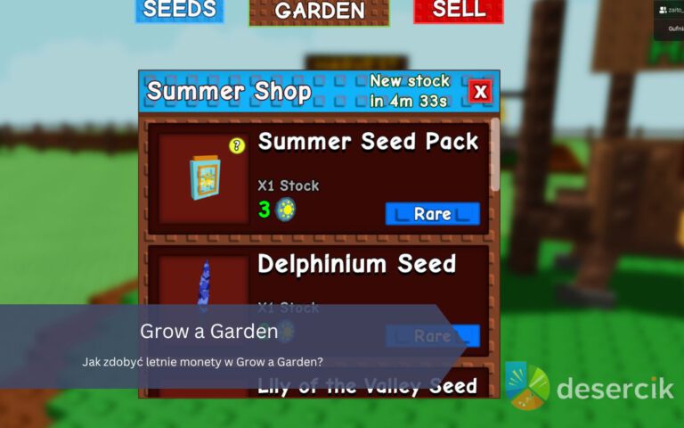 Jak zdobyć letnie monety w Grow a Garden?