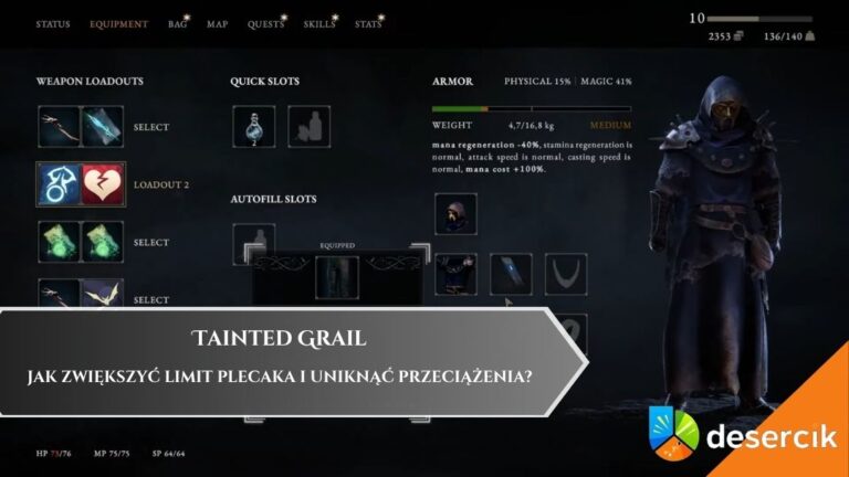 Tainted Grail &ndash; Jak zwiększyć limit plecaka i uniknąć przeciążenia?