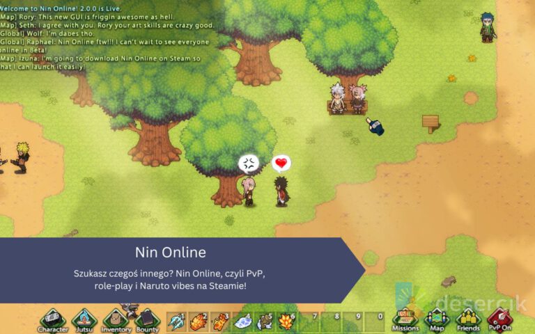 Szukasz czegoś innego? Nin Online, czyli PvP, role-play i Naruto vibes na Steamie!