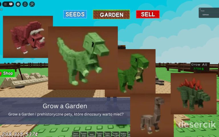 Grow a Garden i prehistoryczne pety, które dinozaury warto mieć?