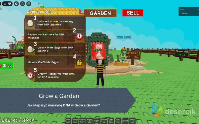 Jak ulepszyć maszynę DNA w Grow a Garden?
