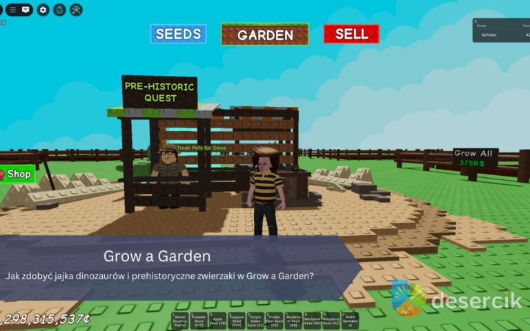 Jak zdobyć jajka dinozaurów i prehistoryczne zwierzaki w Grow a Garden?
