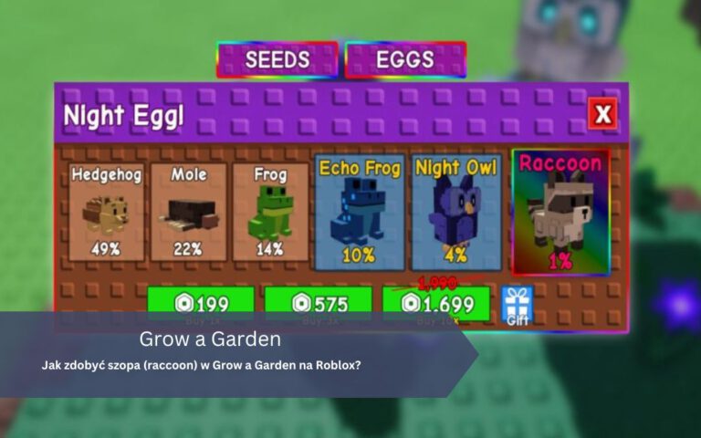 Jak zdobyć szopa (raccoon) w Grow a Garden na Roblox?