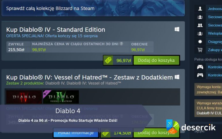 Diablo 4 za 96 zł – Promocja Roku Startuje Właśnie Dziś!