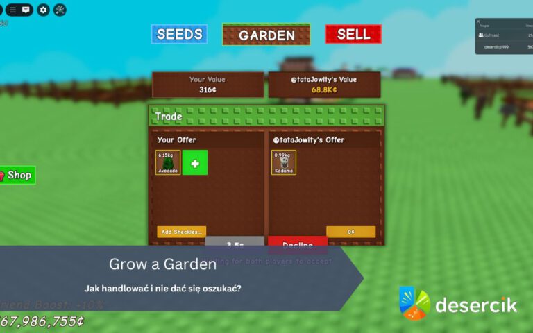Grow a Garden: Jak handlować i nie dać się oszukać?