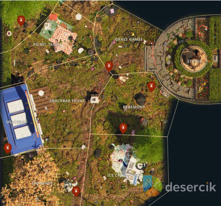 Lokalizacja Pluskw oznaczona jest na mapie czerownypinezkami