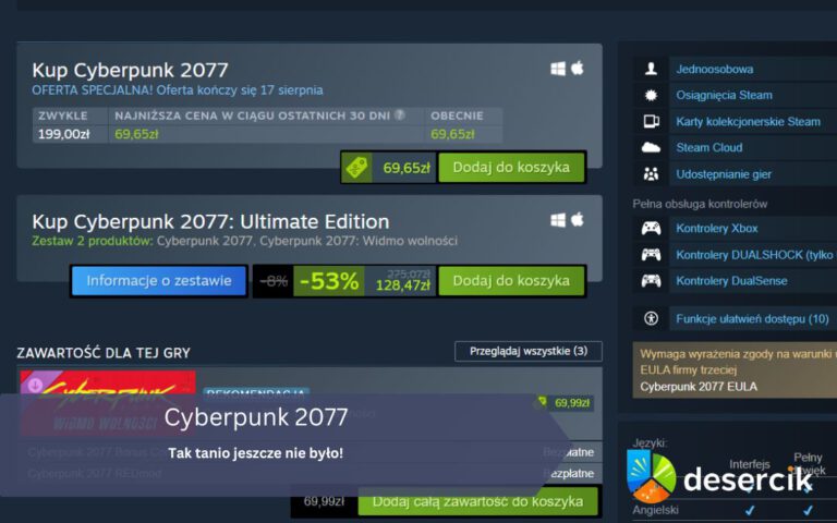 Cyberpunk 2077 – Tak tanio jeszcze nie było!