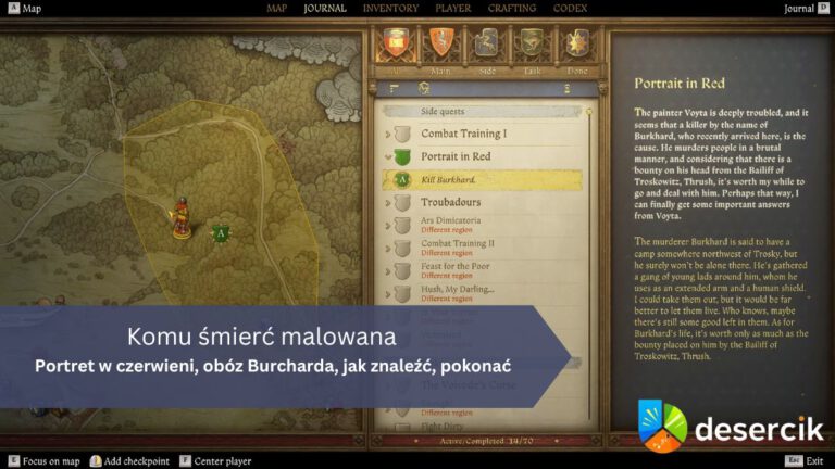 Komu śmierć malowana – Portret w czerwieni, obóz Burcharda, jak znaleźć, pokonać