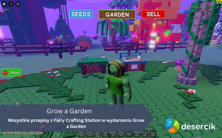 Wszystkie przepisy z Fairy Crafting Station w wydarzeniu Grow a Garden