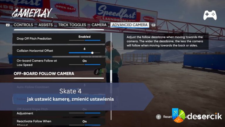 skate. – jak ustawić kamerę, zmienić ustawienia