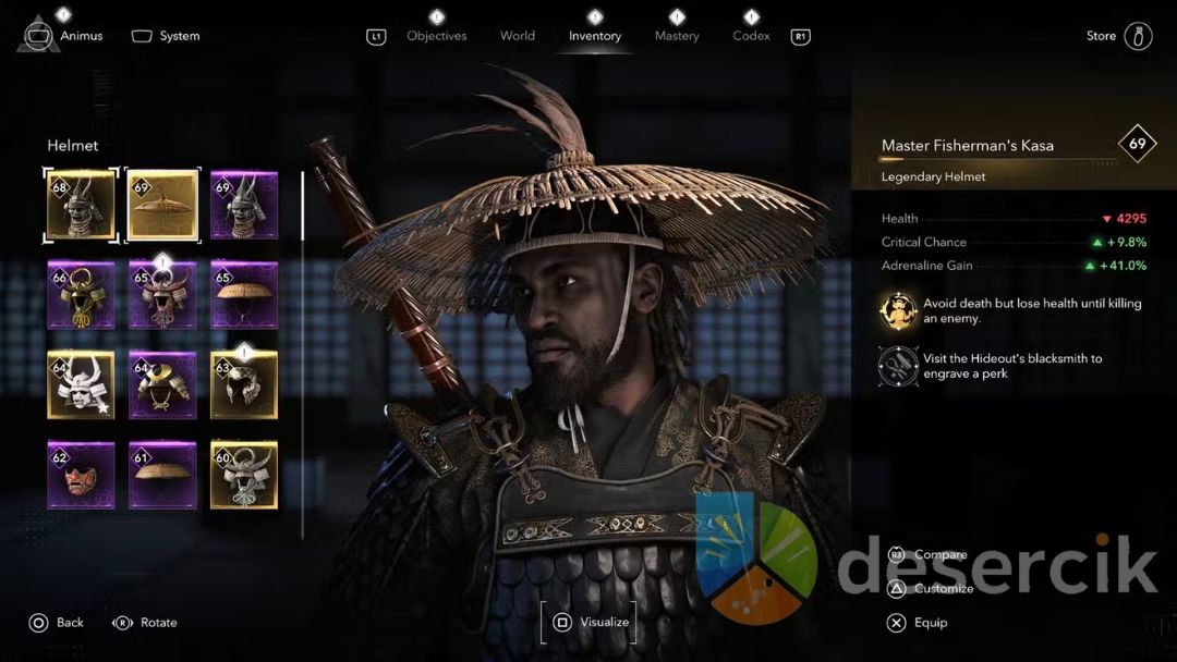 Legendarny hełm Master Fisherman's Kasa