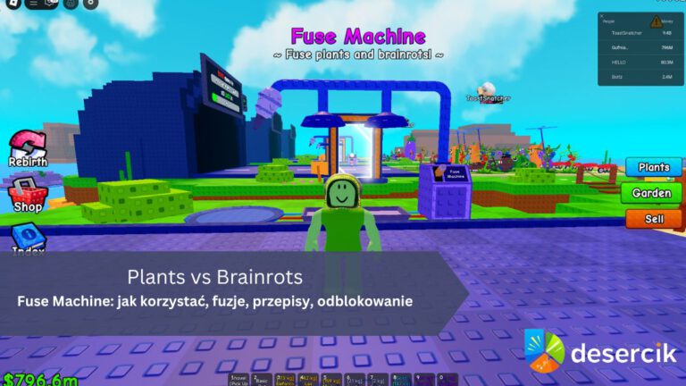Plants vs Brainrots – Fuse Machine: jak korzystać, fuzje, przepisy, odblokowanie