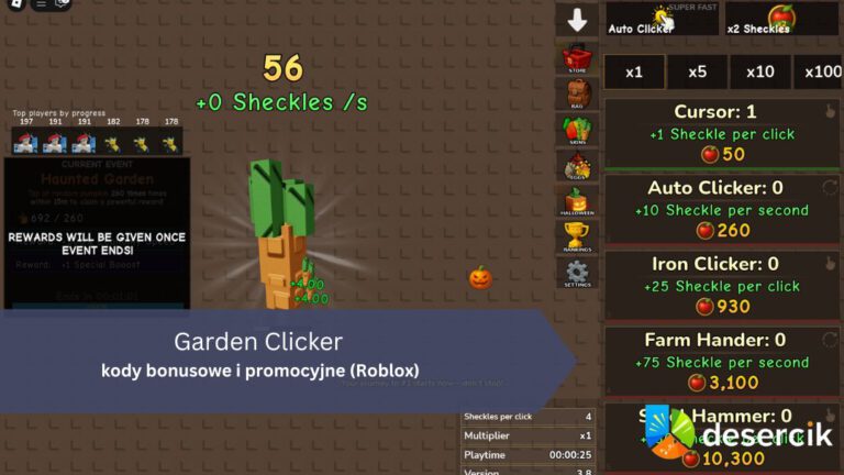 Garden Clicker – kody bonusowe i promocyjne (Roblox)